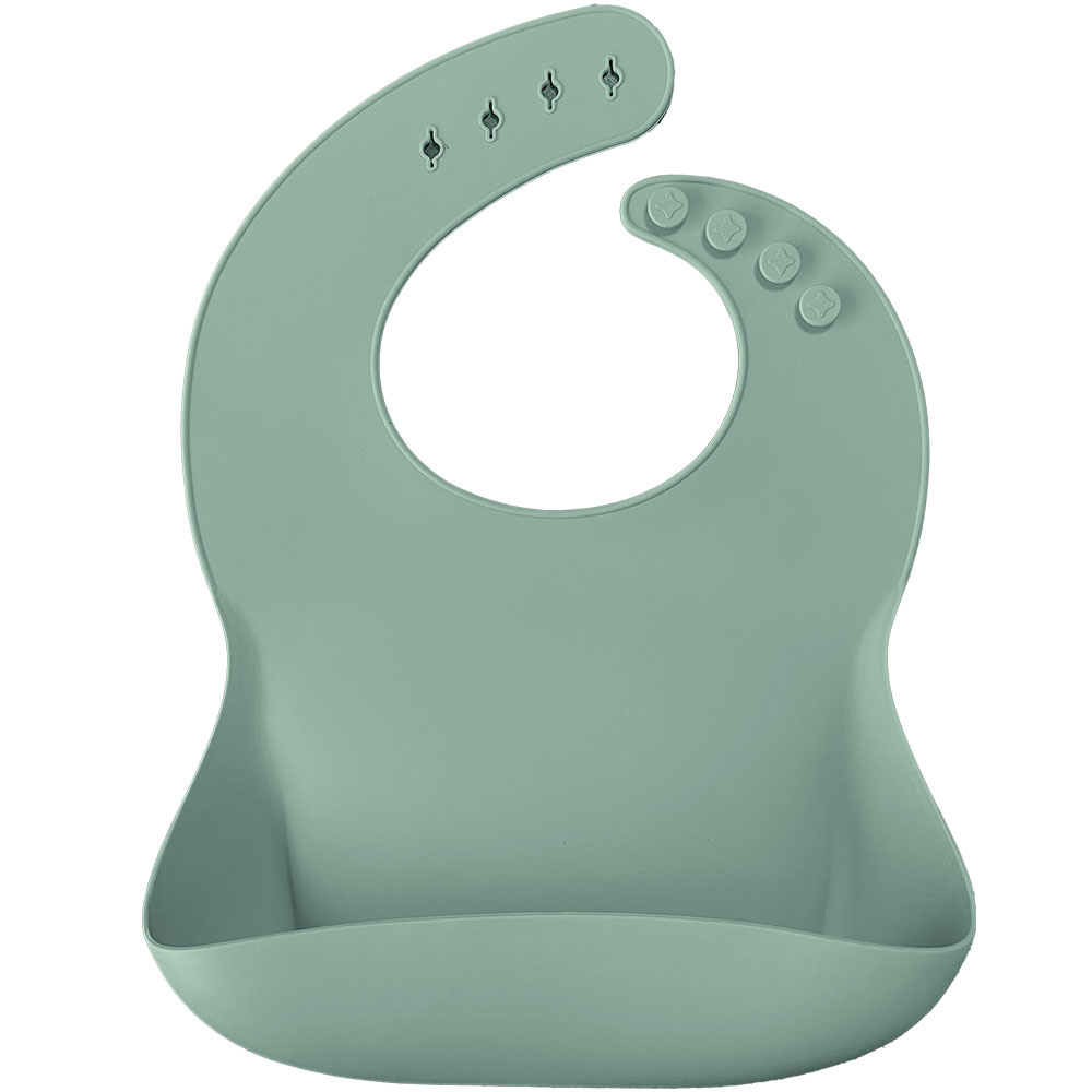 MinikOiOi Basics-Bib 2 шт. - силіконові нагрудники для годування • River Green / Powder Grey MinikOiOi Basics-Bib 2 шт. - силіконові нагрудники для годування • River Green / Powder Grey