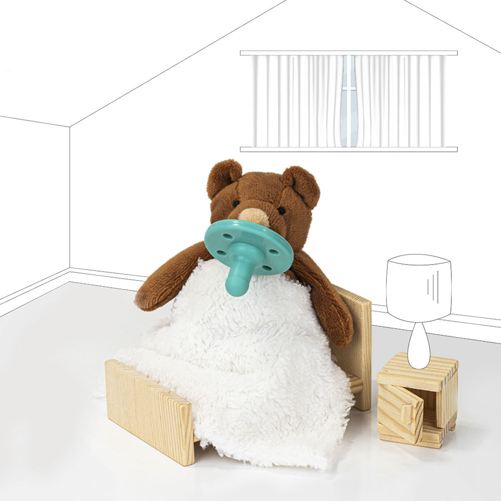 MinikOiOi Sleep Buddy Moi - силіконова пустушка з м'якою іграшкою