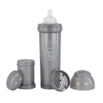 Twistshake Anti-Colic 330 мл - антиколікова пляшечка для годування • Pearl Grey