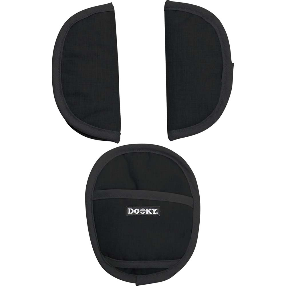 Dooky Universal Pads - накладки на ремни автокресла группы 0+, 3 шт. • Black