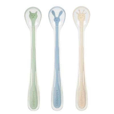 Bebe Confort Soft Silicone Spoons 3 шт. 4+ міс. - м'які силіконові ложечки для годування