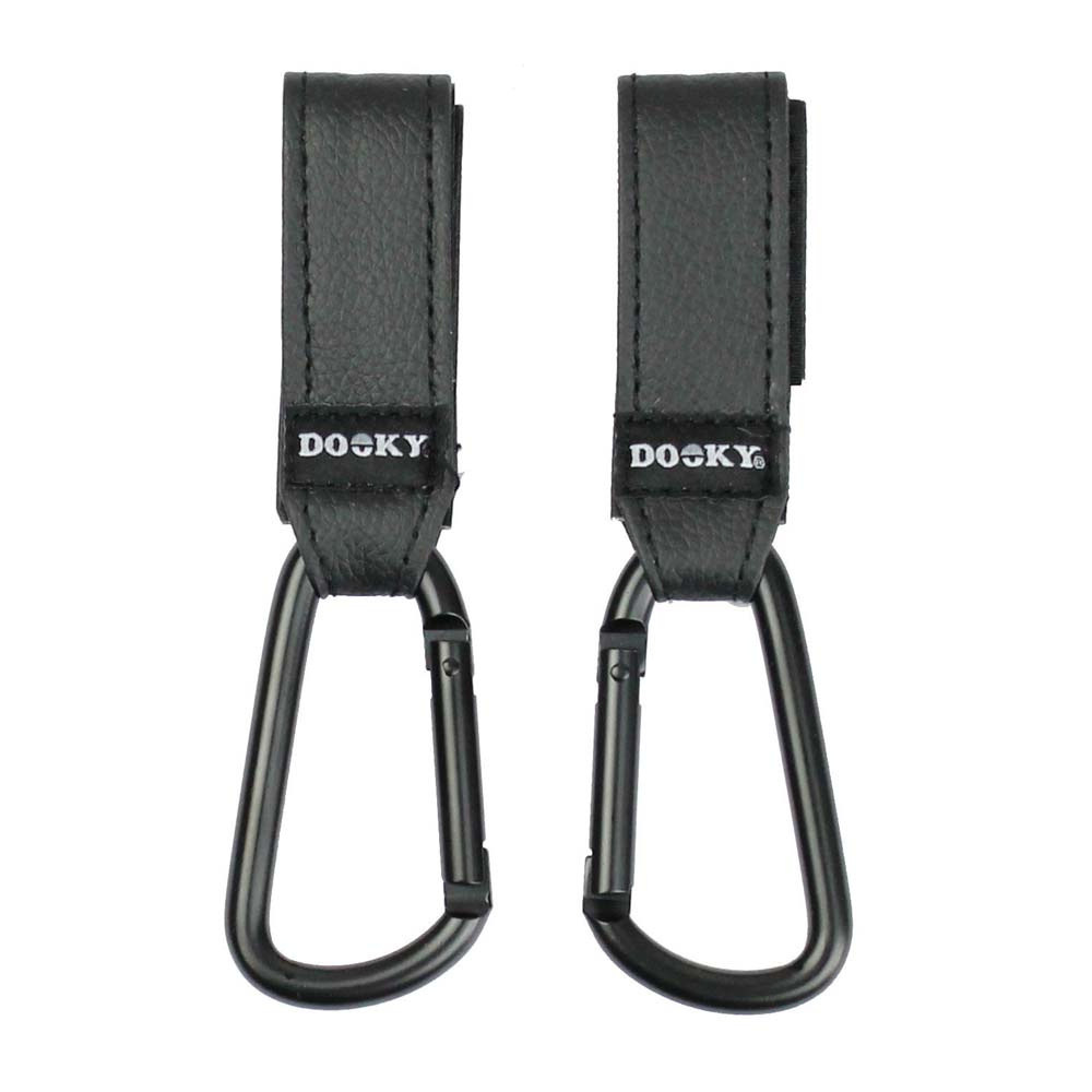 Dooky Buggy Hooks Small - крючки для сумок на ручку коляски, 2 шт. • Black