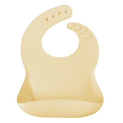MinikOiOi Basics Bib - силіконовий слинявчик • Mellow Yellow