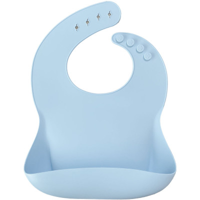 MinikOiOi Basics Bib - силіконовий слинявчик • Mineral Blue