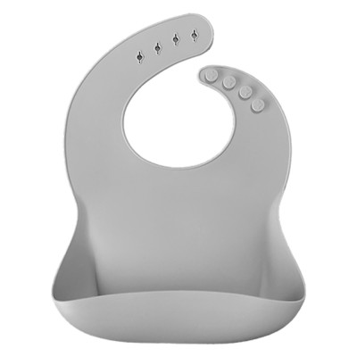 MinikOiOi Basics Bib - силіконовий слинявчик • Powder Grey MinikOiOi Basics Bib - силіконовий слинявчик • Powder Grey