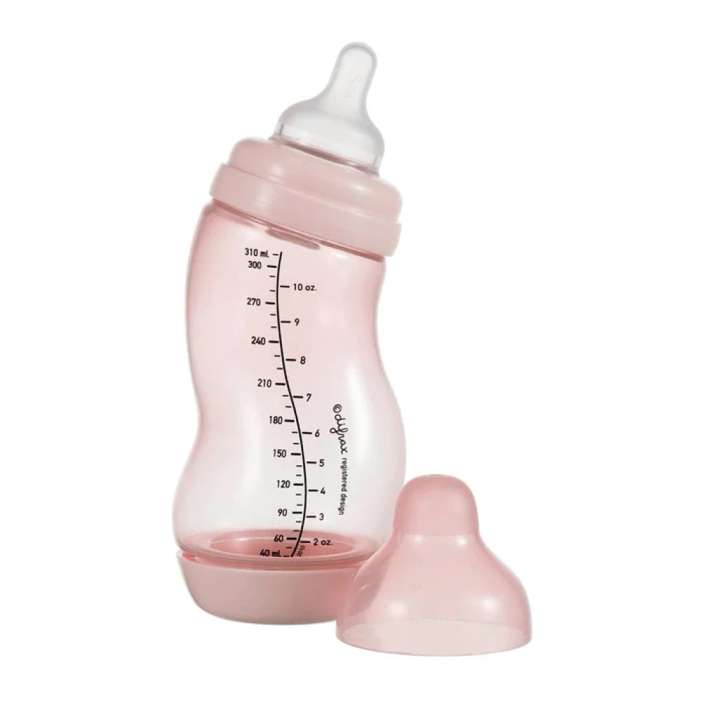 Difrax S-bottle Wide 310 мл - антиколікова пляшечка з силіконовою соскою • Blossom