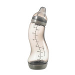 Difrax S-bottle Wide 310 мл - антиколікова пляшечка з силіконовою соскою • Clay
