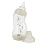 Difrax S-bottle Wide 310 мл - антиколікова пляшечка з силіконовою соскою • Popcorn