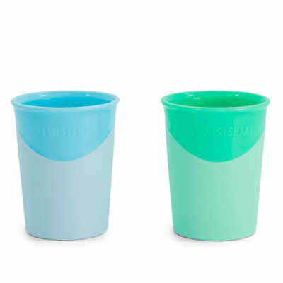 Twistshake Cup 170 мл - дитячі чашки, 2 шт. • Pastel Blue Green