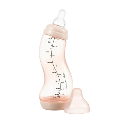 Difrax S-bottle Natural 250 мл - антиколікова S-подібна пляшечка для годування • Blossom