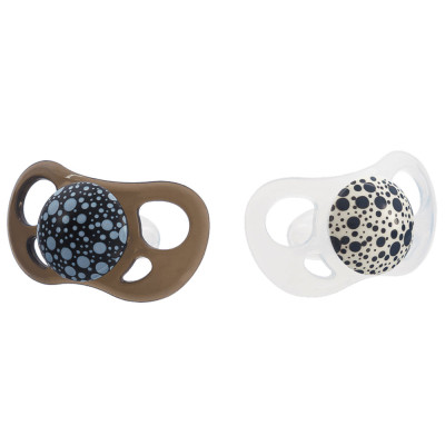 Twistshake Pacifier 6+ міс. - силіконова ортодонтична пустушка, 2 шт. • Black White