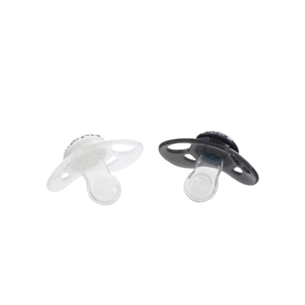 Twistshake Pacifier 6+ міс. - силіконова ортодонтична пустушка, 2 шт. • Black White