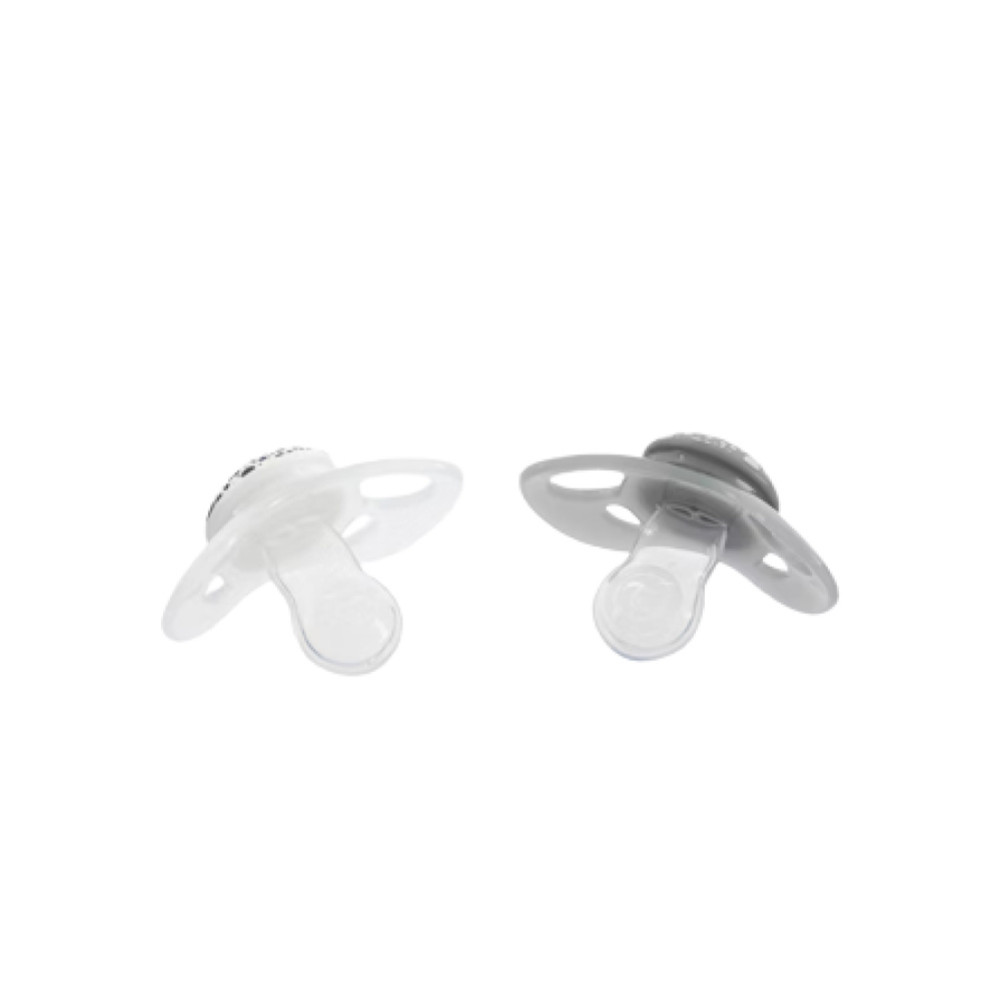 Twistshake Pacifier 0-6 міс. - силіконова ортодонтична пустушка, 2 шт. • Pastel Grey White