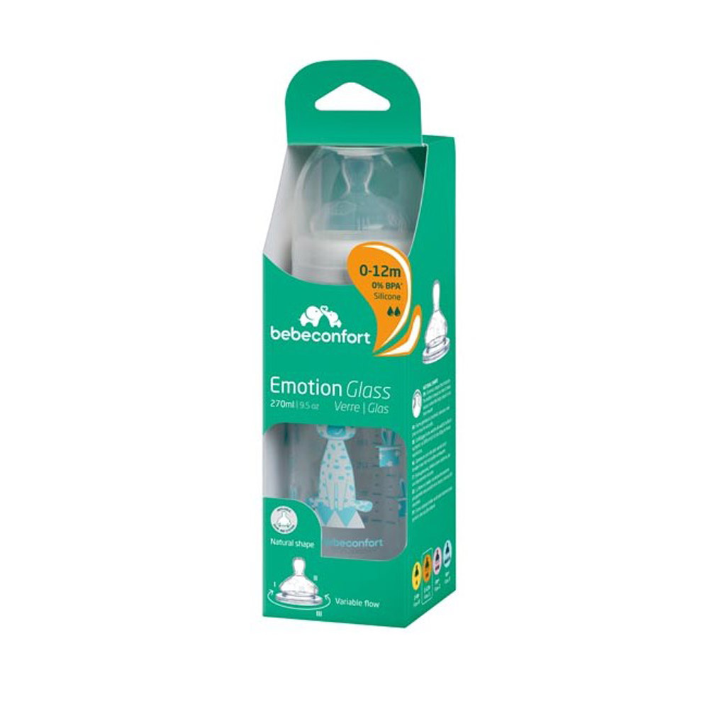 Bebe Confort Emotion Glass 270 мл - скляна пляшечка для годування