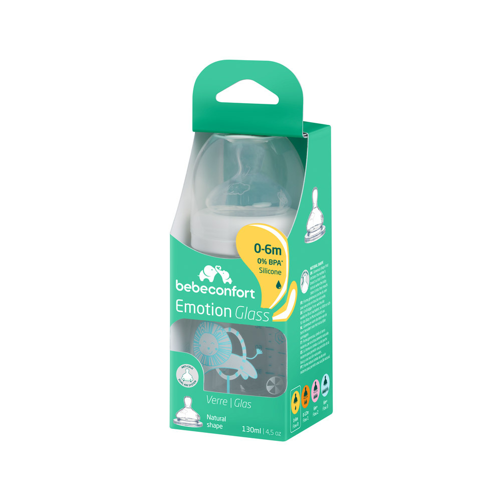 Bebe Confort Emotion Glass 130 мл - скляна пляшечка для годування