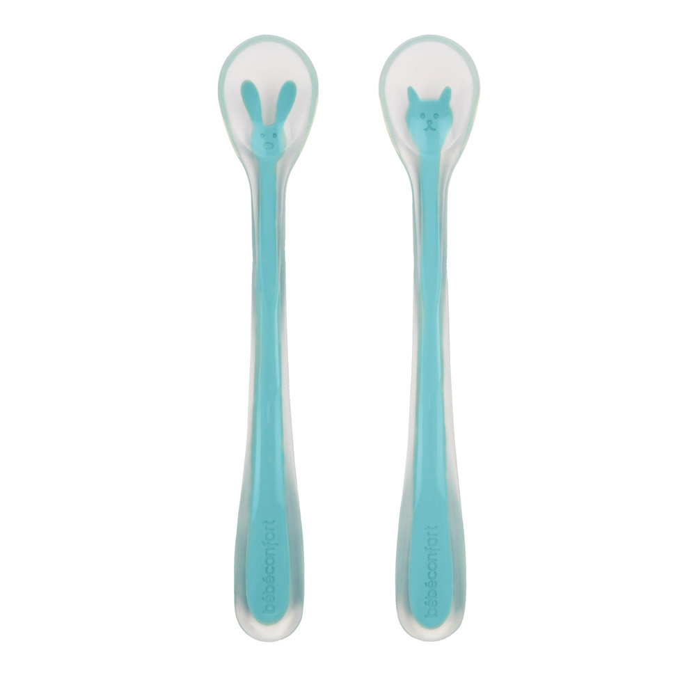 Bebe Confort Silicone Spoons - силіконові ложечки для першого прикорму, 2 шт.
