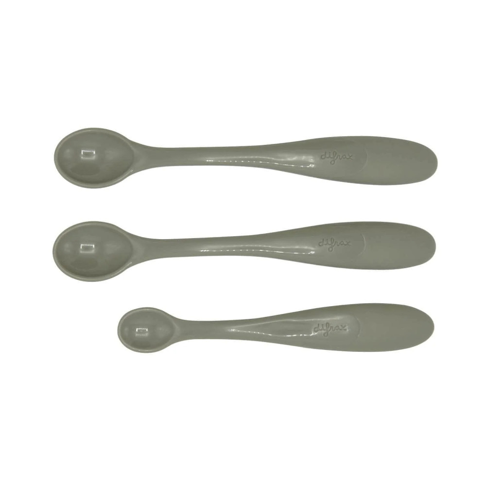 Difrax Weaning Spoons - набір дитячих ложок, 3 шт. • Clay