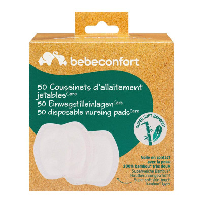 Bebe Confort Вкладки для бюстгальтера 50 шт. - одноразові, з бамбуковим шаром