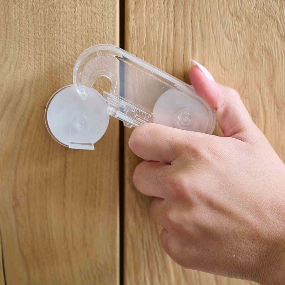 Dooky Furniture & Cabinet Latch - прозрачный блокиратор для стеклянных и легких дверец мебели, 2 шт.