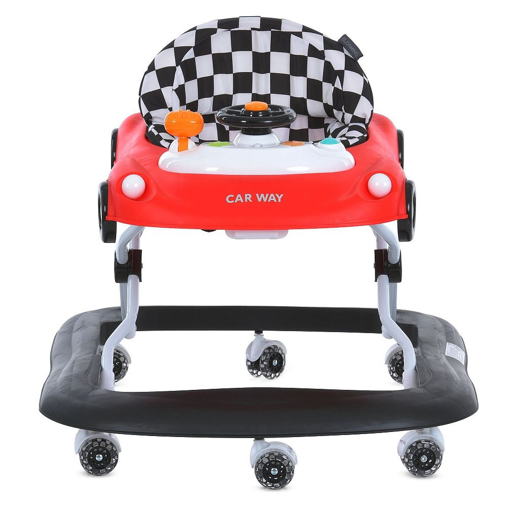 El Camino CAR WAY ME 1216 - ходунки з кермом і музичною ігровою панеллю • Red-Black