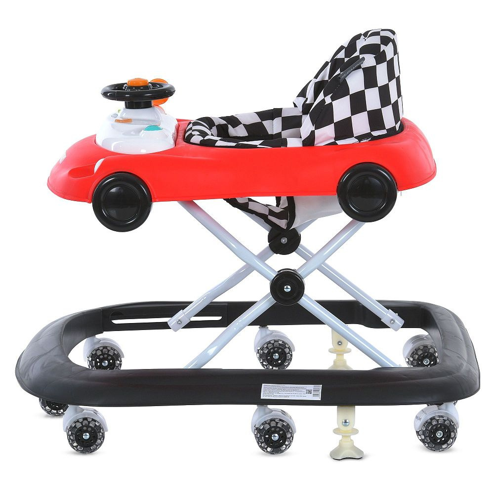 El Camino CAR WAY ME 1216 - ходунки з кермом і музичною ігровою панеллю • Red-Black