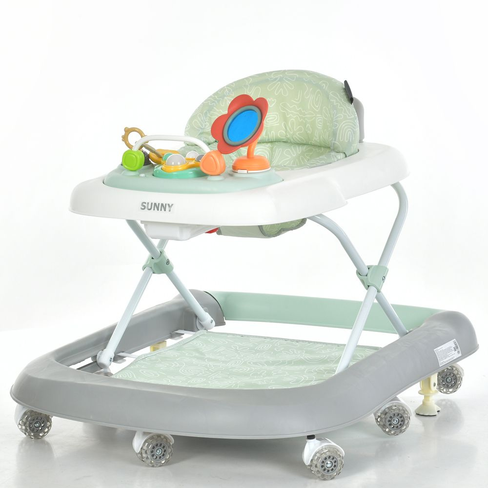 El Camino SUNNY ME 1239 - ходунки 2 в 1 з функцією каталки • Gray Teal