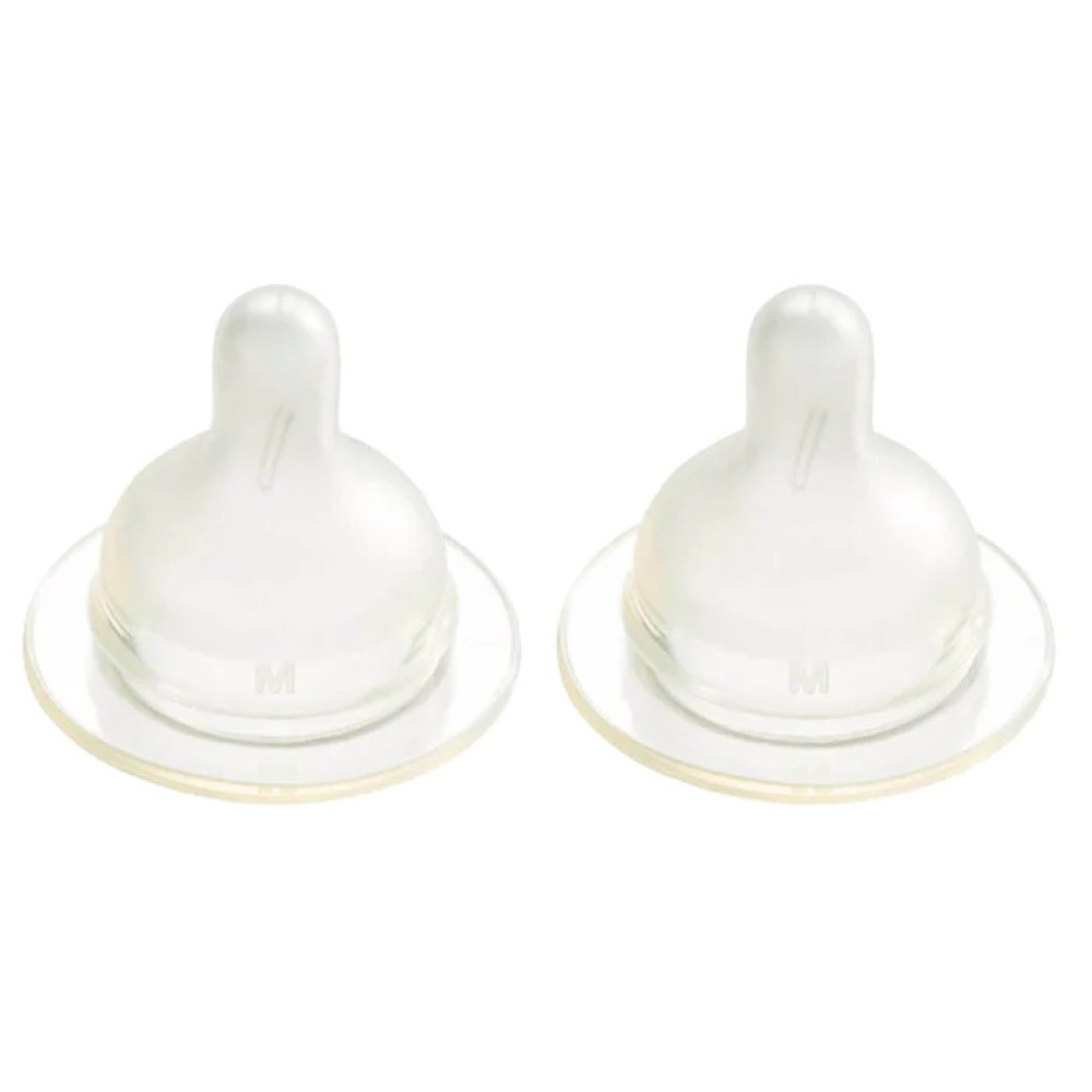 Difrax S-bottle Wide M 3+ міс. - силіконові соски для пляшечки, 2 шт.