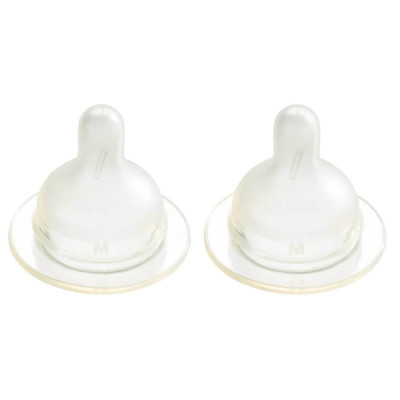 Difrax S-bottle Wide M 3+ міс. - силіконові соски для пляшечки, 2 шт.