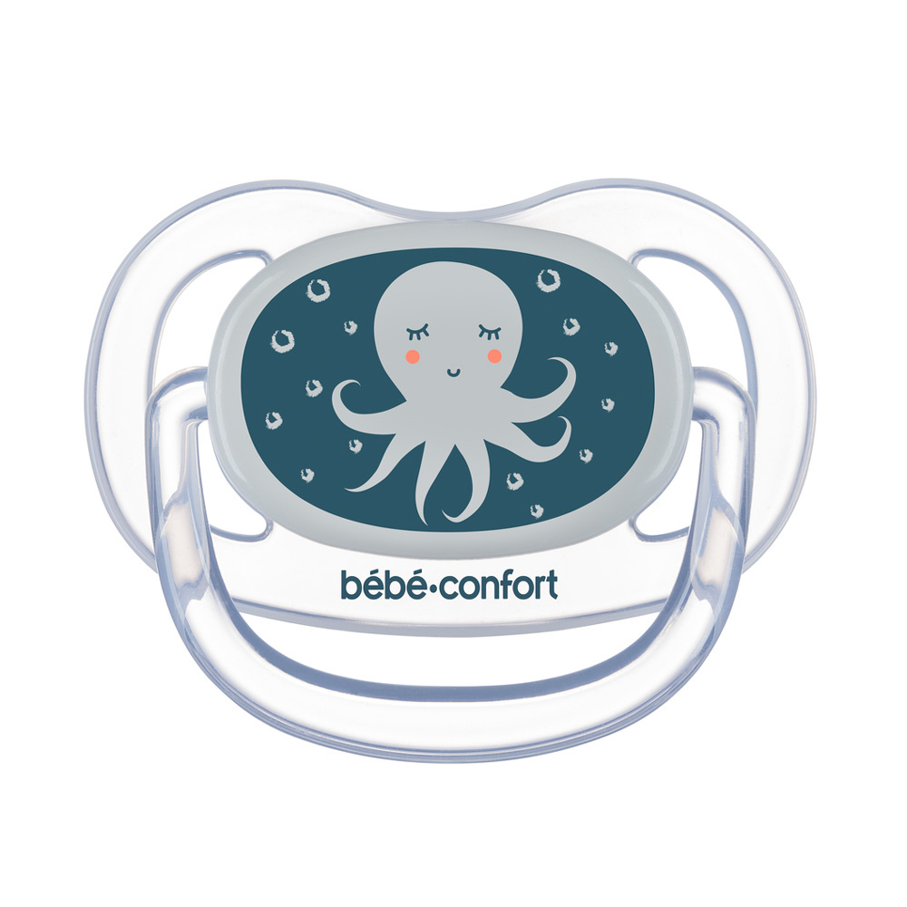 Bebe Confort Physio Air Phospho 0-6 міс. - силіконові пустушки, 2 шт., світяться в темряві