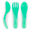 Twistshake Learn Cutlery 6+ міс. - набір для самостійного годування: ложка, виделка, ніж • Pastel Green
