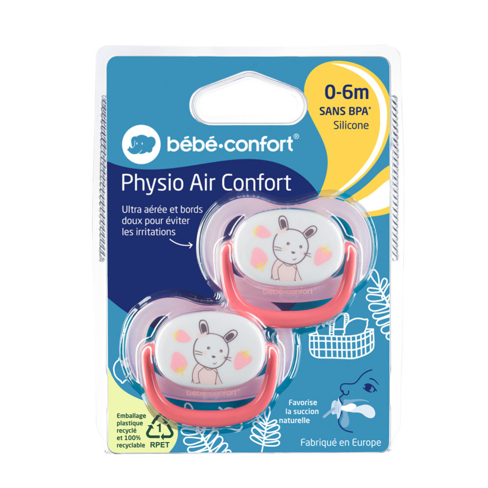 Bebe Confort Physio Air Gardener 0-6 міс. - силіконові пустушки, 2 шт.