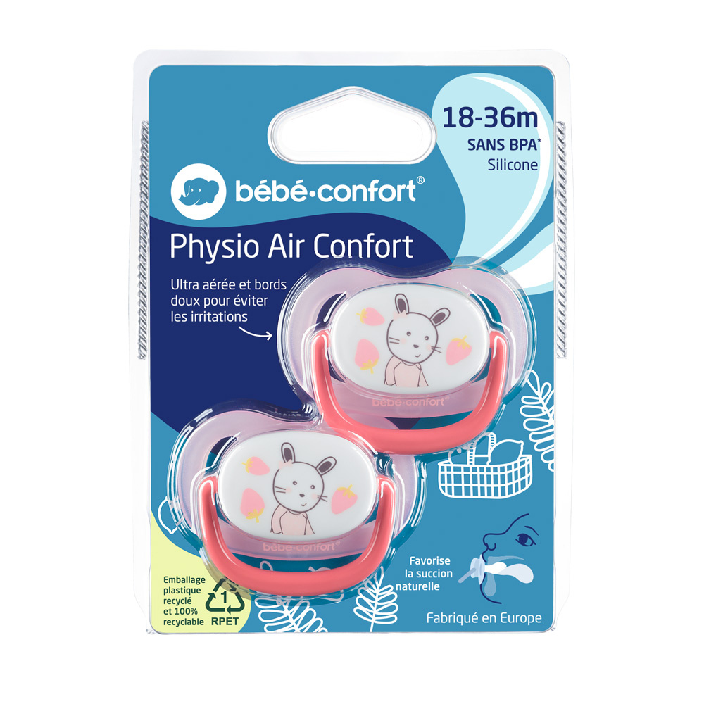 Bebe Confort Physio Air Gardener 18-36 міс. - силіконові пустушки, 2 шт.
