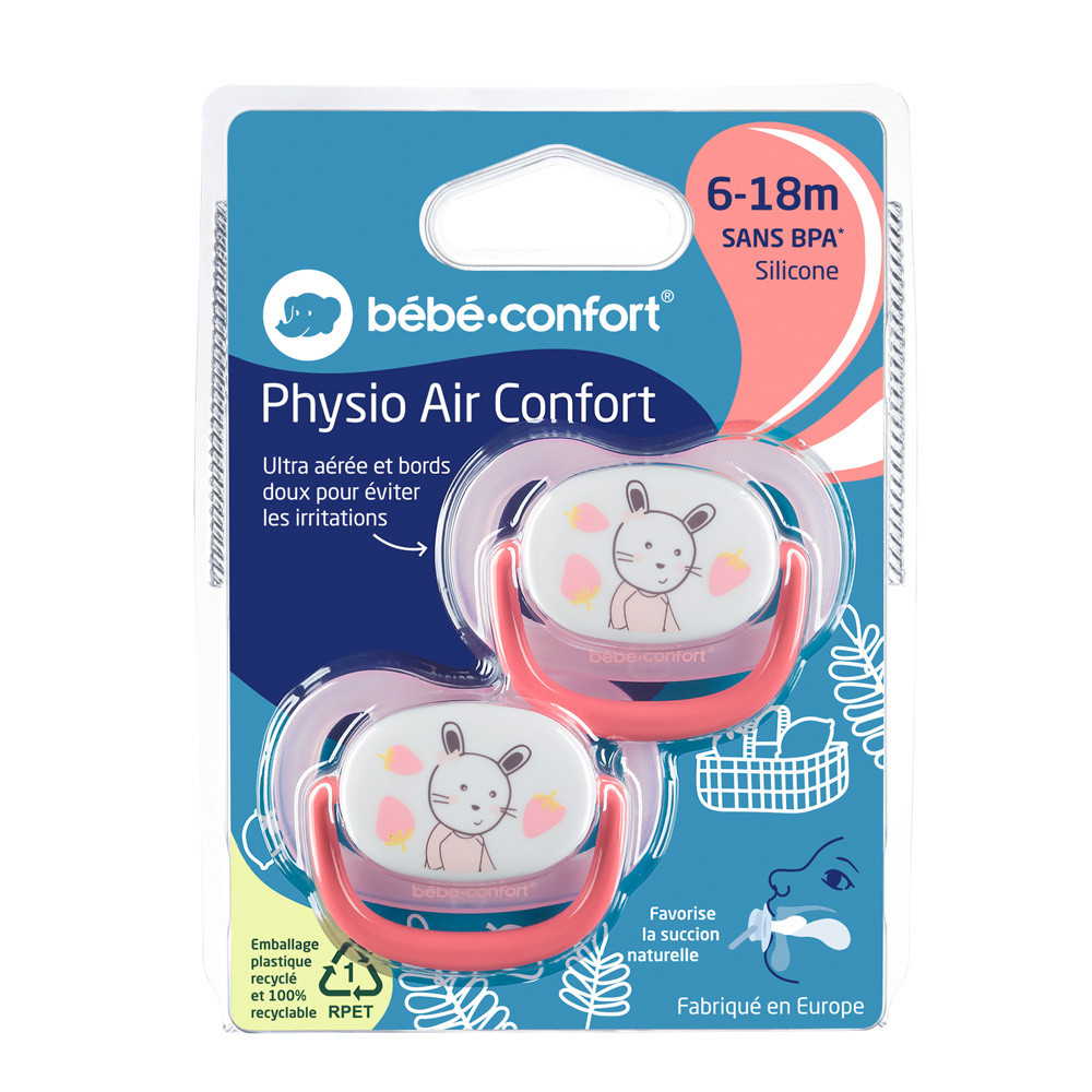 Bebe Confort Physio Air Gardener 6-18 міс. - силіконові пустушки, 2 шт.