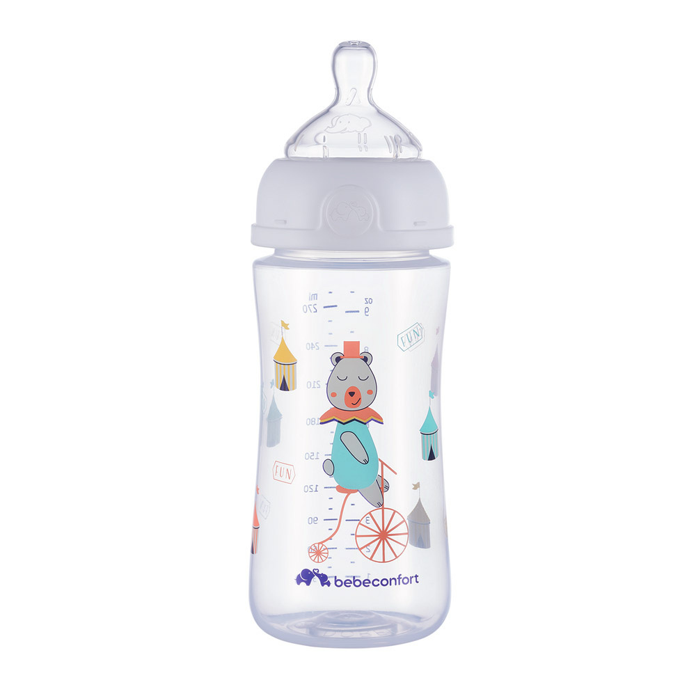 Bebe Confort Emotion PP 270 мл - пластикова пляшечка з силіконовою соскою • White