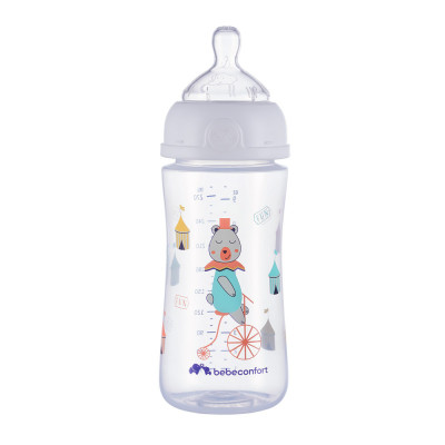 Bebe Confort Emotion PP 270 мл - пластикова пляшечка з силіконовою соскою • White