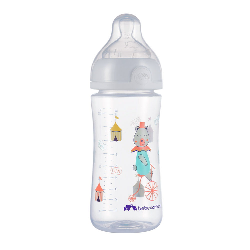 Bebe Confort Emotion PP 270 мл - пластикова пляшечка з силіконовою соскою • White