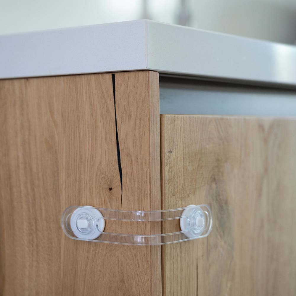 Dooky Multi-Purpose Latch - гибкие блокираторы для ящиков, шкафчиков и холодильников, 2 шт.