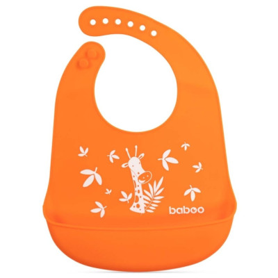 Baboo Safari 4+ міс. - силіконовий нагрудник з кишенею