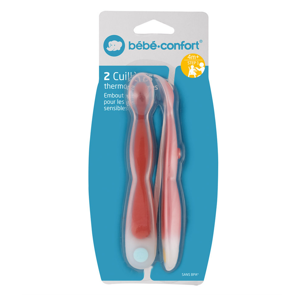 Bebe Confort Heat-Sensitive Spoons S1 - термочутливі ложечки з індикатором нагрівання, 2 шт.