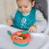 Baboo Flexible Spoon & Fork Set - набір ложки та виделки з гнучкими ручками для малюків від 6 міс. • Peach