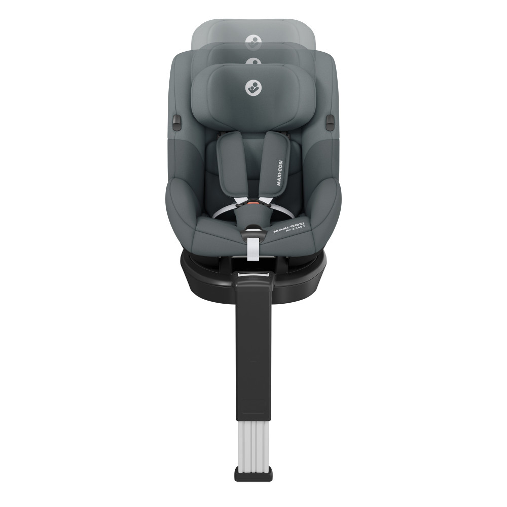 Maxi-Cosi Mica 360 S - автокресло для детей (от 3 месяцев до 4 лет, 61-105 см), ISOFIX, поворот 360° • Tonal Graphite
