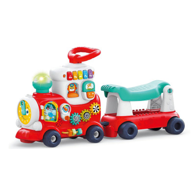 Hola Toys 4 in 1 Learning Train - каталка-ходунки с музыкой и светом (HE8990-HE8990B)