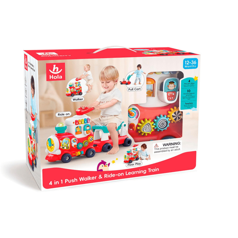 Hola Toys 4 in 1 Learning Train - каталка-ходунки с музыкой и светом (HE8990-HE8990B) Hola Toys 4 in 1 Learning Train - каталка-ходунки с музыкой и светом (HE8990-HE8990B)