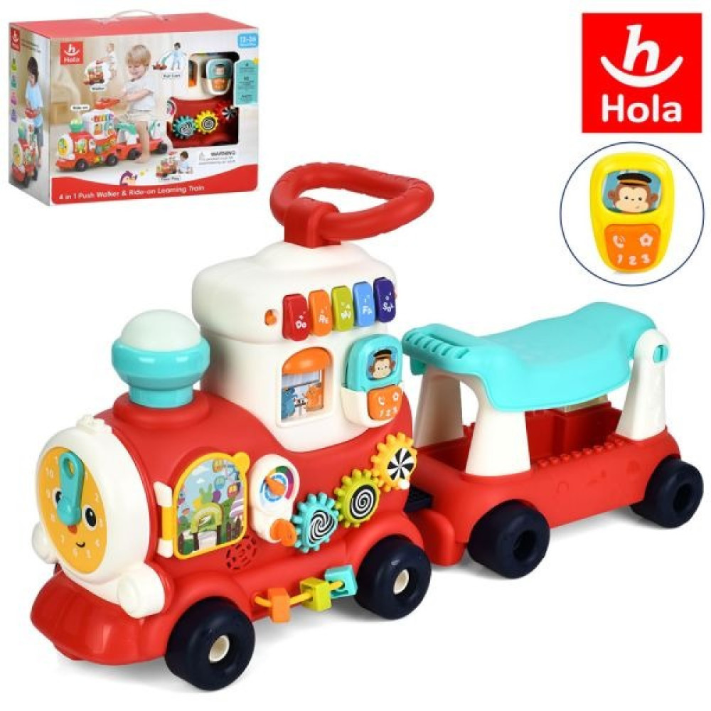 Hola Toys 4 in 1 Learning Train - каталка-ходунки с музыкой и светом (HE8990-HE8990B) Hola Toys 4 in 1 Learning Train - каталка-ходунки с музыкой и светом (HE8990-HE8990B)
