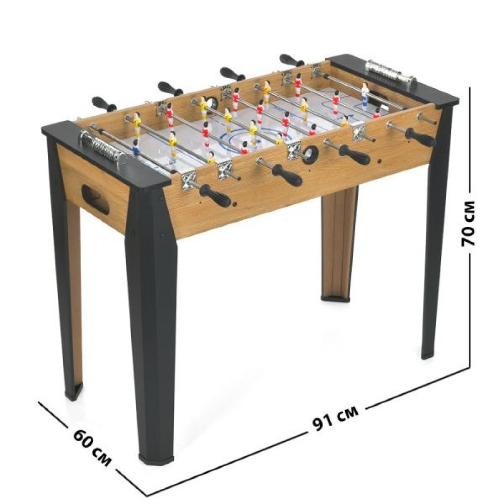 Игровой стол 6109 - футбол и аэрохоккей 2в1, деревянный на ножках (6109)