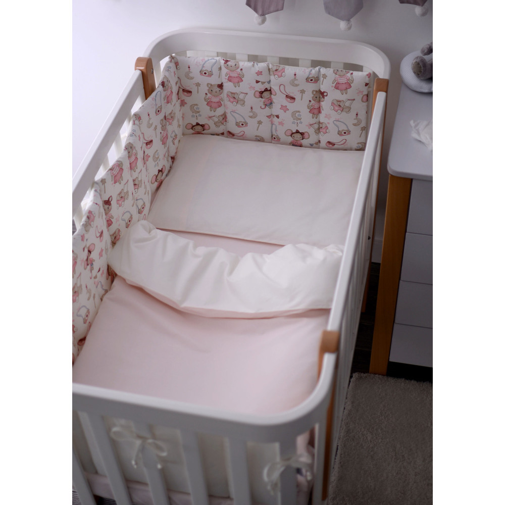 Baby Veres Постельный комплект Easy 6 предметов - комплект в кроватку новорожденного • Мишки и котики с игрушками