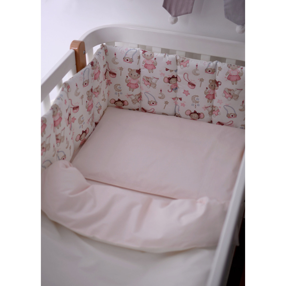 Baby Veres Постельный комплект Easy 6 предметов - комплект в кроватку новорожденного • Мишки и котики с игрушками