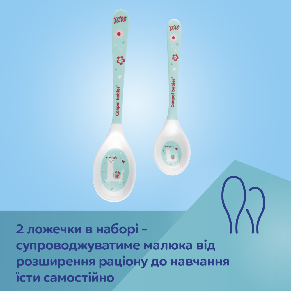 Набір ложок із меламіну Canpol babies, 2 шт grey (4/530_grey)