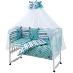Дитячий комплект постільної білизни Babyroom Classic Bortiki-01 бірюзовий ліс Дитячий комплект постільної білизни Babyroom Classic Bortiki-01 бірюзовий ліс
