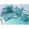 Дитячий комплект постільної білизни Babyroom Classic Bortiki-01 бірюзовий ліс